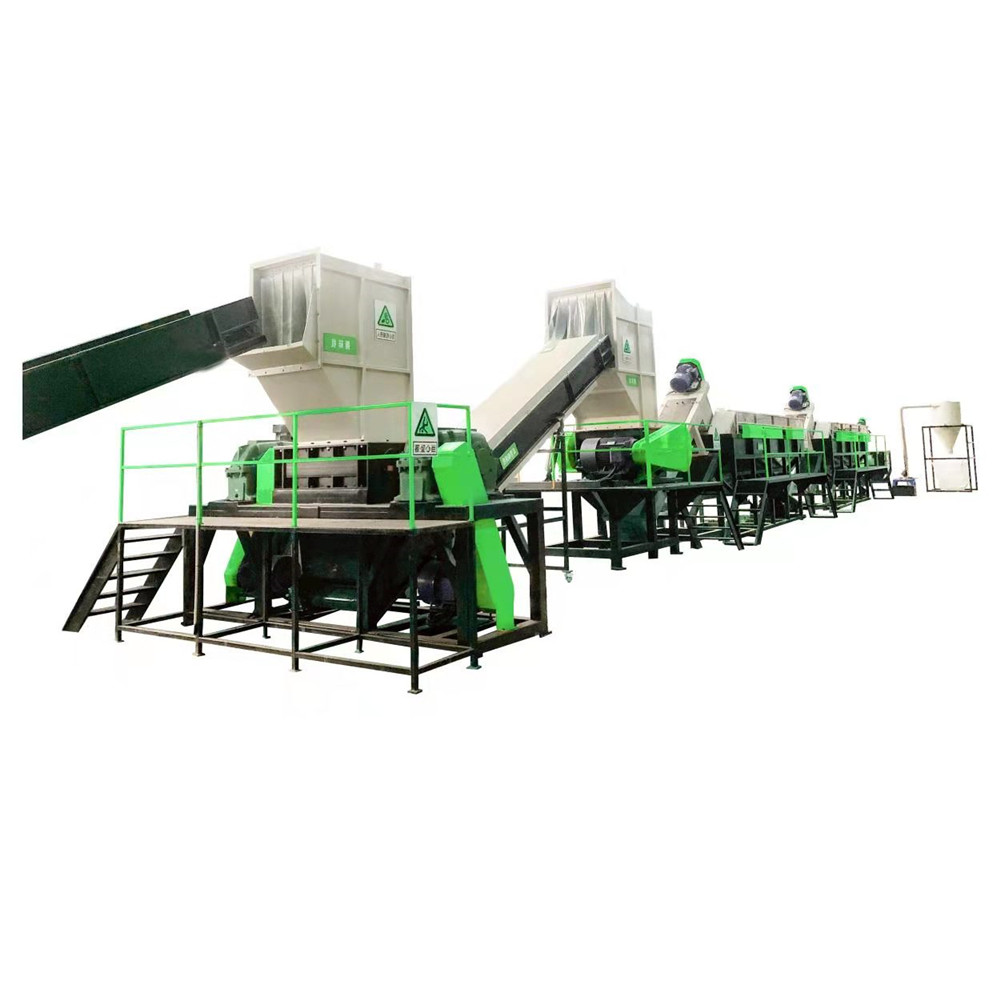 Blue bucket plastic washing crushing recycling machine
