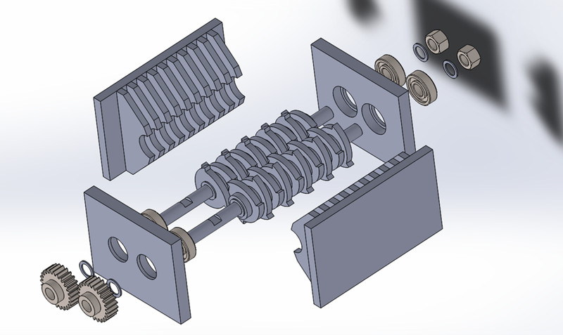 Double shaft shredder