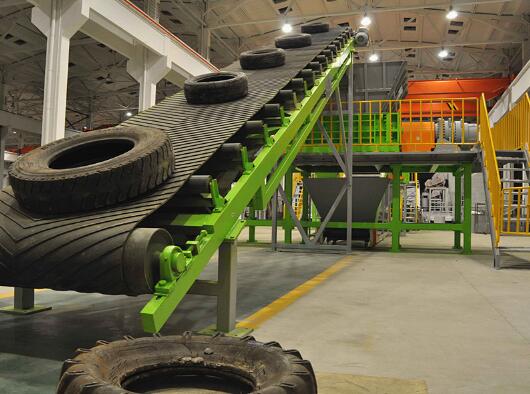 Tire recycling machines
