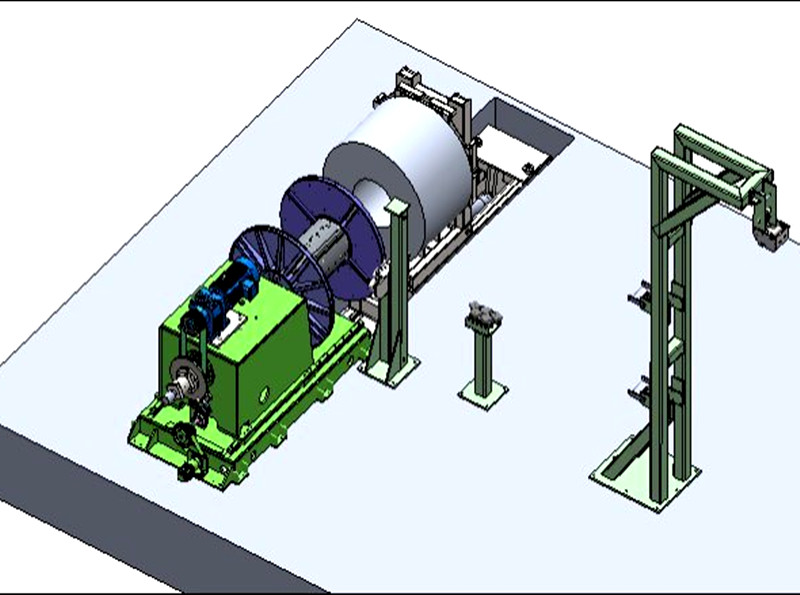 Aluminum wire rod rewinding machine